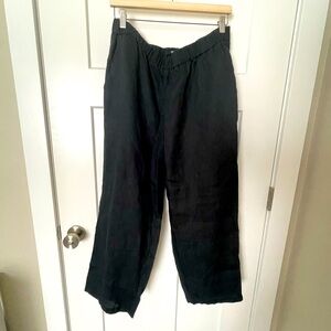 Quince Black 100% European Linen Pants - Sz Large